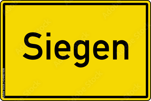 Siegen Ortstafel Ortseingang Schild Verkehrszeichen