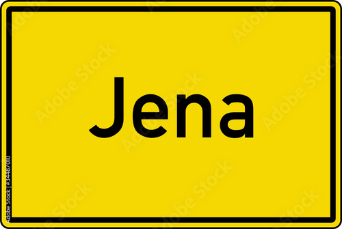 Jena Ortstafel Ortseingang Schild Verkehrszeichen