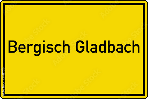 Bergisch Gladbach Ortstafel Ortseingang Schild