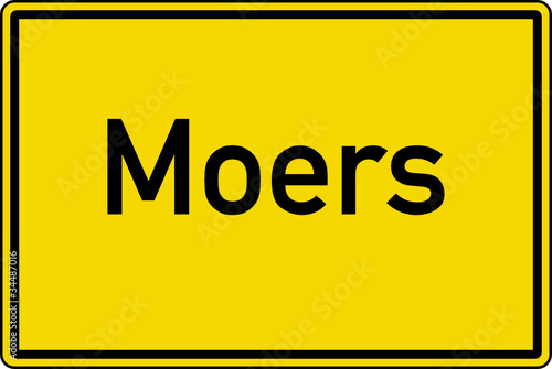 Moers Ortstafel Ortseingang Schild Verkehrszeichen