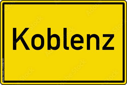 Koblenz Ortstafel Ortseingang Schild Verkehrszeichen