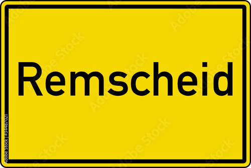 Remscheid Ortstafel Ortseingang Schild Verkehrszeichen