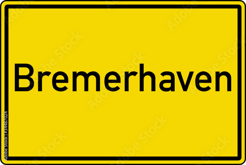 Bremerhaven Ortstafel Ortseingang Schild Verkehrszeichen