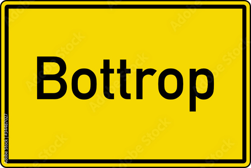 Bottrop Ortstafel Ortseingang Schild Verkehrszeichen