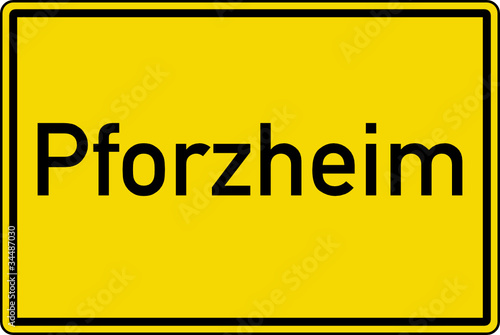 Pforzheim Ortstafel Ortseingang Schild Verkehrszeichen