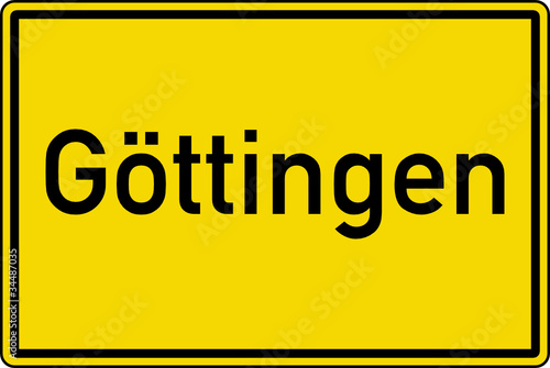 Göttingen Ortstafel Ortseingang Schild Verkehrszeichen