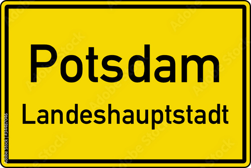 Potsdam Ortstafel Ortseingang Schild Verkehrszeichen