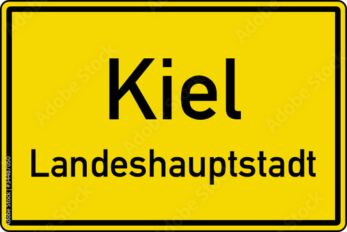 Kiel Ortstafel Ortseingang Schild Verkehrszeichen