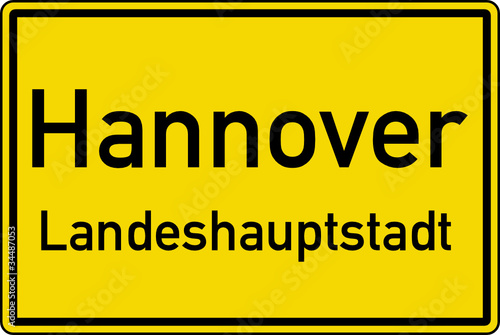 Hannover Ortstafel Ortseingang Schild Verkehrszeichen