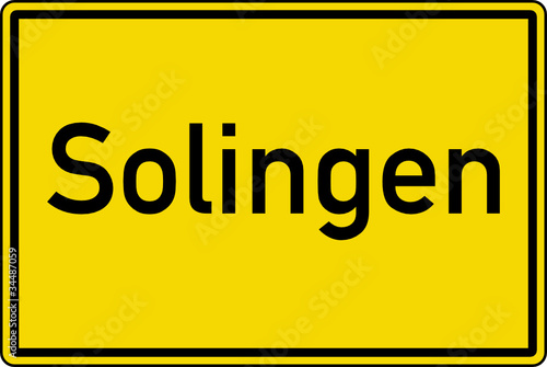 Solingen Ortstafel Ortseingang Schild Verkehrszeichen