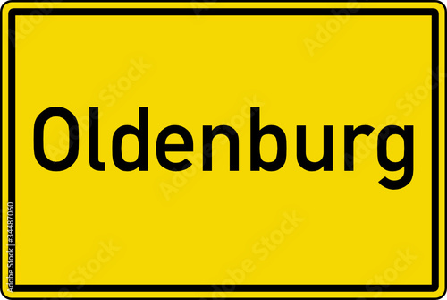 Oldenburg Ortstafel Ortseingang Schild Verkehrszeichen