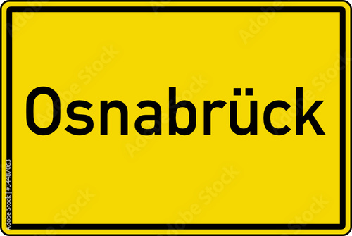 Osnabrück Ortstafel Ortseingang Schild Verkehrszeichen