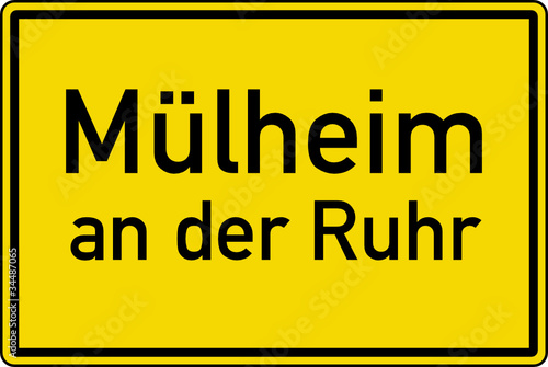 Mülheim an der Ruhr Ortstafel Ortseingang Schild