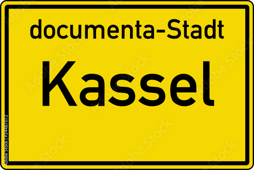 Kassel Ortstafel Ortseingang Schild Verkehrszeichen