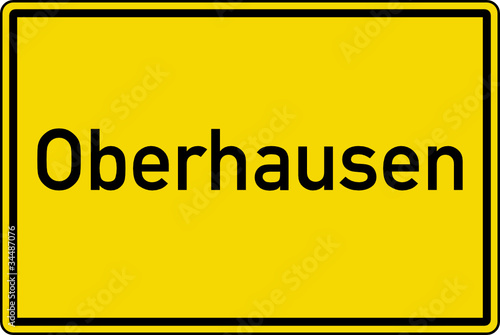 Oberhausen Ortstafel Ortseingang Schild Verkehrszeichen