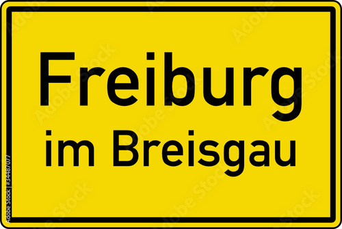 Freiburg im Breisgau Ortstafel Ortseingang Schild