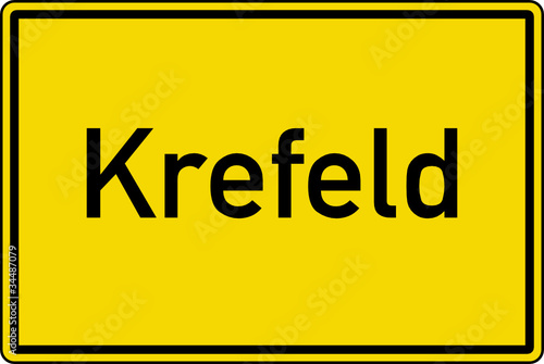 Krefeld Ortstafel Ortseingang Schild Verkehrszeichen