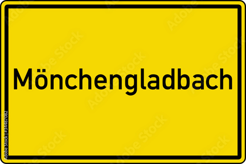 Mönchengladbach Ortstafel Ortseingang Schild Verkehrszeichen