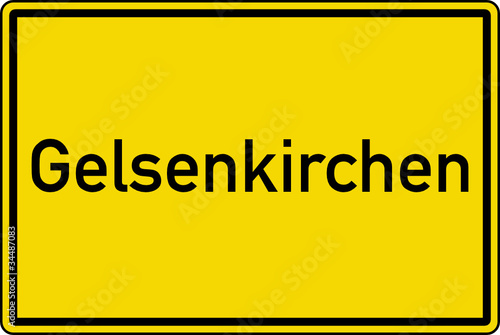 Gelsenkirchen Ortstafel Ortseingang Schild Verkehrszeichen