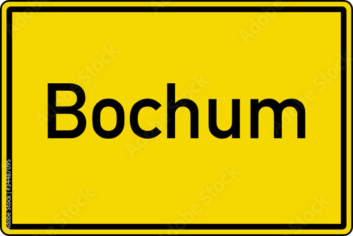 Bochum Ortstafel Ortseingang Schild Verkehrszeichen