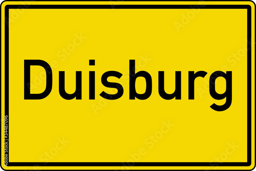 Duisburg Ortstafel Ortseingang Schild Verkehrszeichen