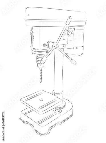 Vector drawing of standing drill for home use
