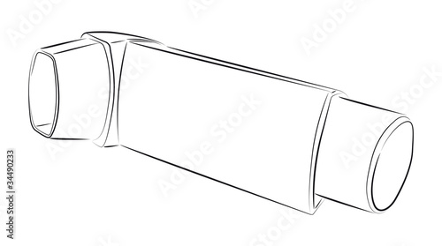 Easy vector drawing of inhaler