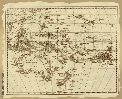 Old Australia Map photo