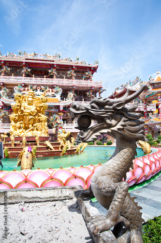 dragon statue on the china temple