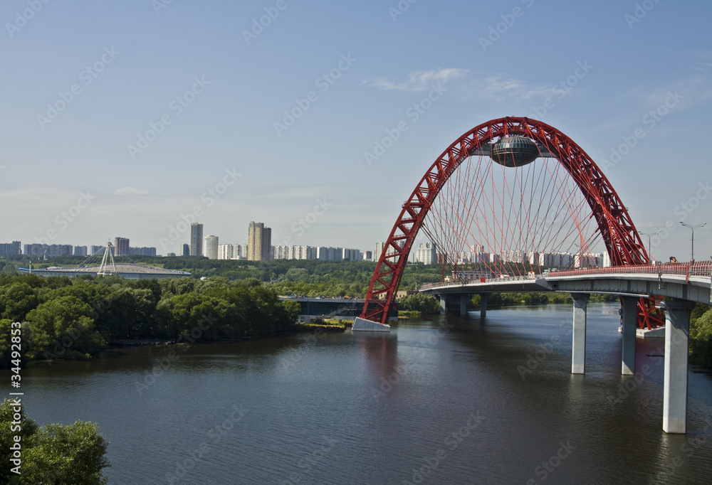 Moscow, Pictorial bridge Moscow, Pictorial bridge