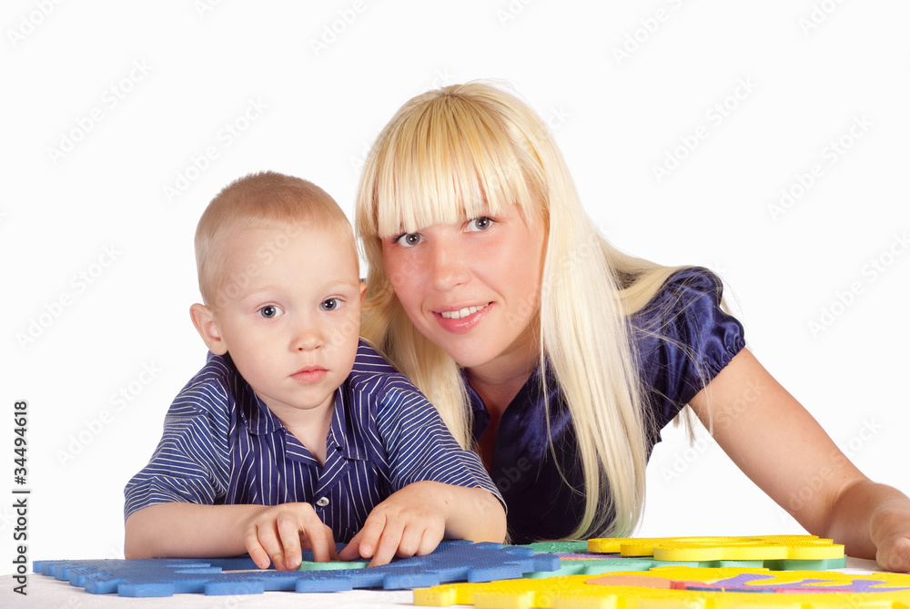 mom and son playing mom and son playing
