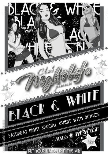 Partyflyer Black & White
