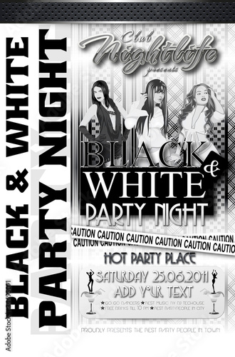 Partyflyer Black & White