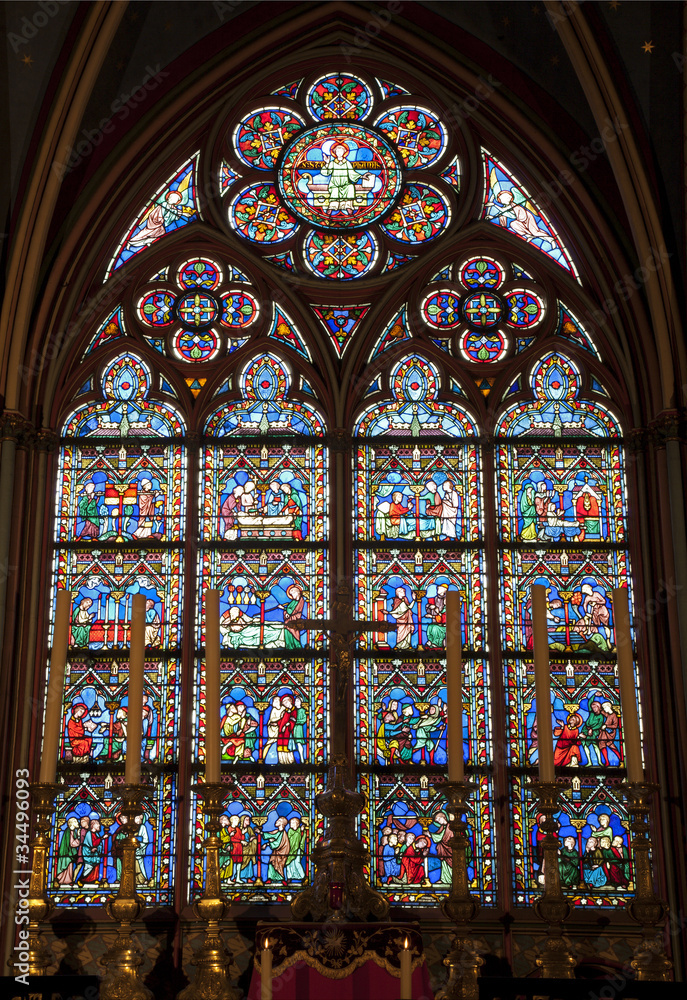 Paris - windowpane form Notre-Dame cathedral