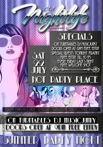 Partyflyer Partygirl