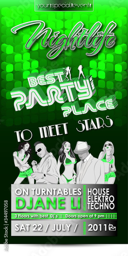 Partyflyer 3D Würfel