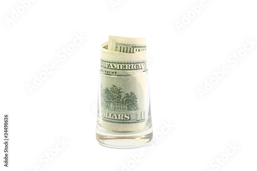 Money in glass