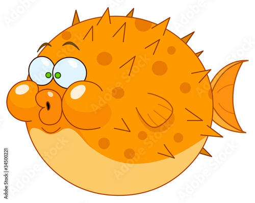 Cartoon blowfish