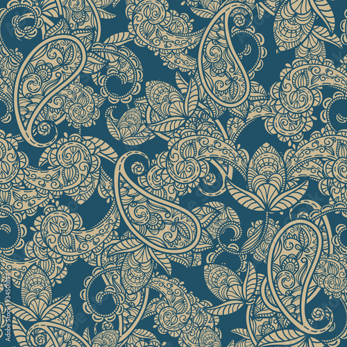 vector seamless paisley background