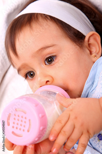 baby and bottle photo