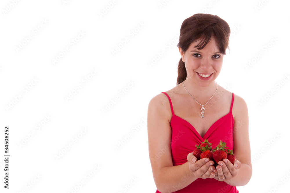 Junge Frau mit Obst Junge Frau mit Obst