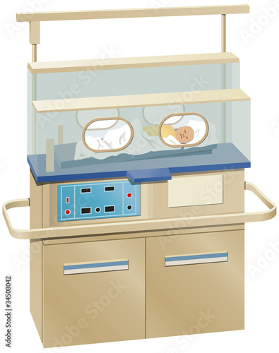 Baby in an incubator
