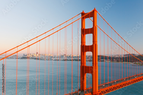 Golden Gate Bridge and Sun Francisco