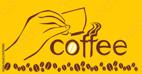 Hands with cup icon
