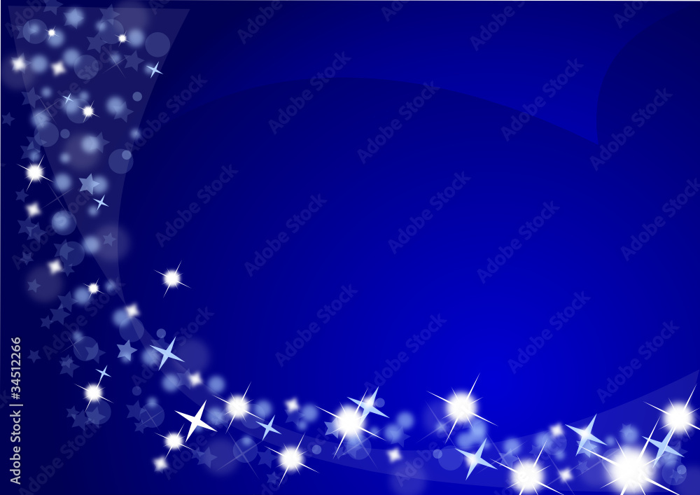 Obraz premium Blue Christmas card