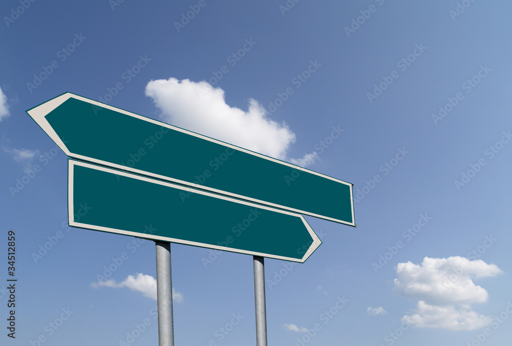 Double green signpost Double green signpost