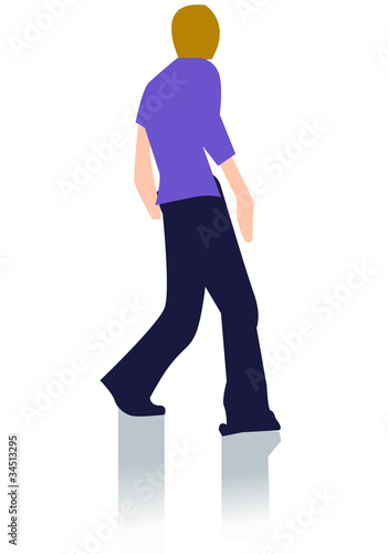 Side view of man walking