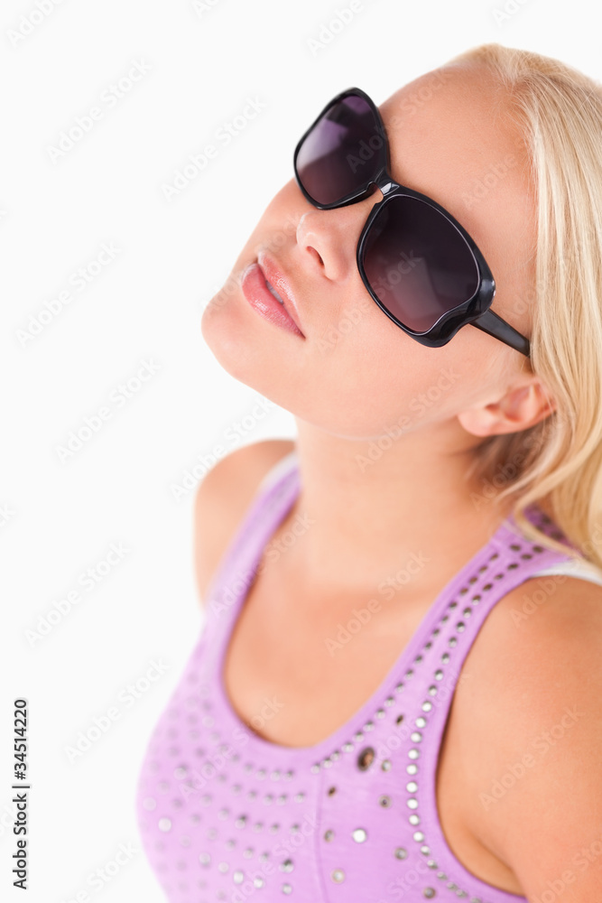 Charming lady with sunglasses Charming lady with sunglasses