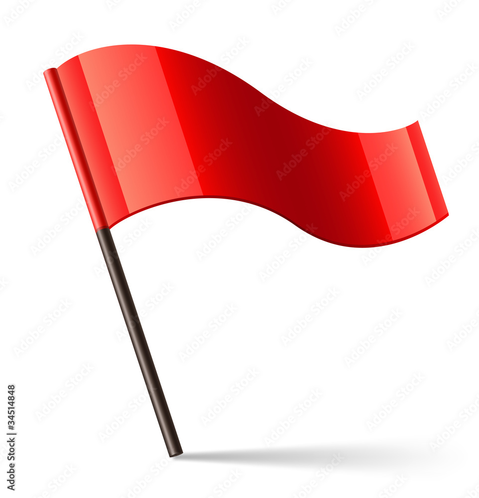 Vector Red Flag Icon Stock Vector | Adobe Stock