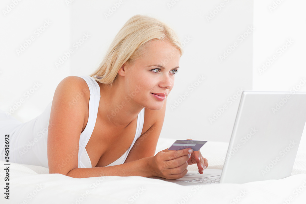 Woman shopping online Woman shopping online